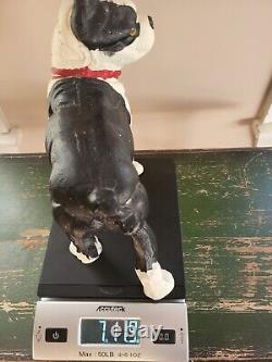 Cast Iron Hubley Style Boston Terrier Large Dog Animal Door Stop Doorstop 7 Lbs+