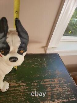 Cast Iron Hubley Style Boston Terrier Large Dog Animal Door Stop Doorstop 7 Lbs+