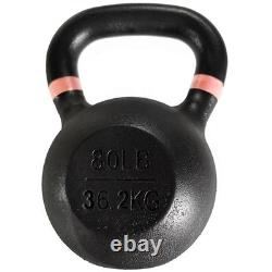Cast Iron Kettlebell 15lbs Solid Construction Comfort Grip Full Body Workout New