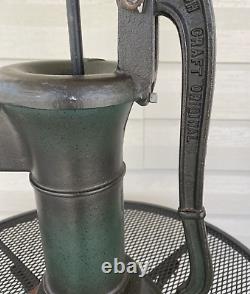 Cast Iron Lamp Base Hand Pump By Ranch Craft Original 16 Lbs Green Sears Roebuck