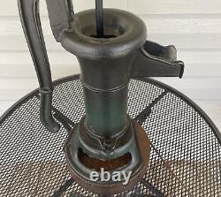 Cast Iron Lamp Base Hand Pump By Ranch Craft Original 16 Lbs Green Sears Roebuck