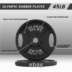 Cast Iron Olympic 2-inch Weight Plates, 25 245LB