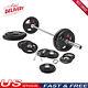Cast Iron Olympic Home Gym Weight 7ft Barbell Clip 300 Lbs Set Multiple Packages