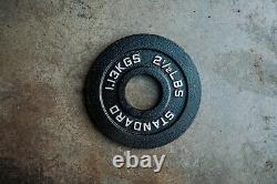 Cast Iron Olympic Weight Plates 245lb Set