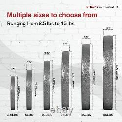 Cast Iron Olympic Weight Plates 2.5LB45LB, 2-inch Hole & Anti-Rust Hammertone