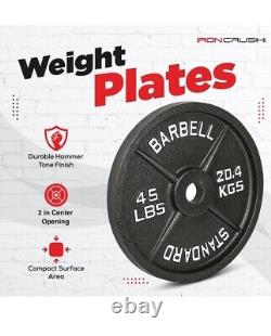 Cast Iron Olympic Weight Plates Free Weight-45lb