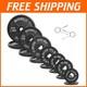 Cast Iron Olympic Weight Plates Set Rust-resistant, 255lbs For Serious Lifters