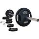 Cast Iron Olympic Weight Set And Barbell Including 7 Ft Bar & Clips, 300 Lbs New