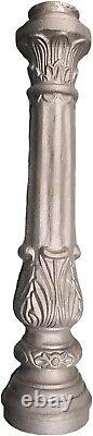 Cast Iron Ornamental Post Base Section + Top Crown Fits 2 Round Pipe