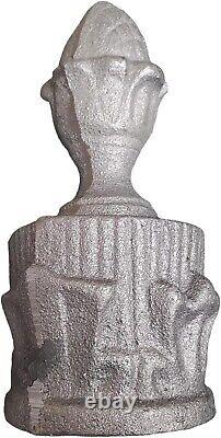 Cast Iron Ornamental Post Base Section + Top Crown Fits 2 Round Pipe