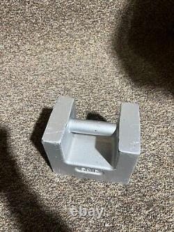 Cast Iron Painted Grip Handle Test Weight 50lb Mass Silver FAST SHIPPING