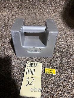 Cast Iron Painted Grip Handle Test Weight 50lb Mass Silver FAST SHIPPING