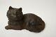 Cast Iron Persian Cat (p4l) Seated Ribbon On Back Of Neck 10 Unmarked 5 Lbs