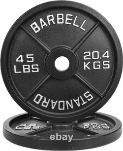 Cast Iron Plate Weight for Strength Training and 35LB (Pair), Standard