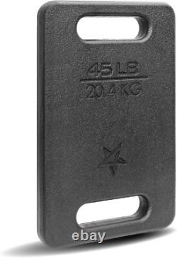 Cast Iron Ruck Weight Weighted Plate for Rucking, Swings, Squat, Strength Training