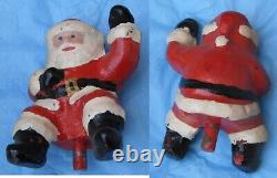 Cast Iron Santa + Sleigh. 7.5 long. 3.25 lbs-old er