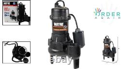 Cast Iron Sewage Pump 1/2 HP with Float Switch 6200 GPH Basement Water Removal