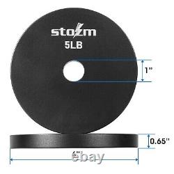 Cast Iron / Solid Steel Weight Plates set of 60-65 LBS 1 Hole Weight Plate