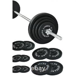 Cast Iron Standard Weight Including 5FT Barbell with Star Locks 100-Pound Set