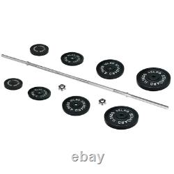 Cast Iron Standard Weight Including 5FT Barbell with Star Locks 100-Pound Set
