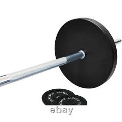 Cast Iron Standard Weight Including 5FT Barbell with Star Locks 100-Pound Set