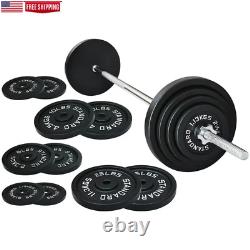 Cast Iron Standard Weight Including 5FT Standard Barbell with Star Locks