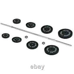 Cast Iron Standard Weight Including 5 FT Standard Barbell With Star Locks 100 LB