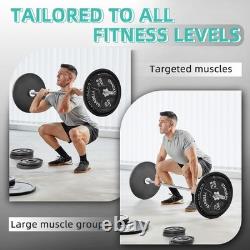 Cast Iron Standard Weight Plates Including 5FT Barbell with Black