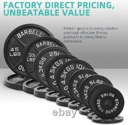 Cast Iron Standard Weight Plates Including 5FT Barbell with Black