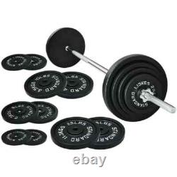 Cast Iron Standard Weight Plates Including 5FT Standard Barbell with Star Locks