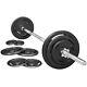 Cast Iron Standard Weight Plates Including 5ft Standard Barbell With Star Locks