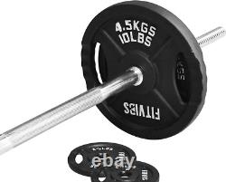 Cast Iron Standard Weight Plates Including 5FT Standard Barbell with Star Locks