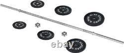 Cast Iron Standard Weight Plates Including 5FT Standard Barbell with Star Locks