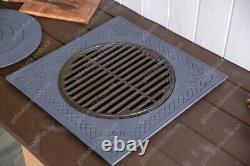 Cast Iron Stove Kazan Kitchen Flange Oven Rings BBQ Grill Barbecue