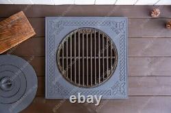 Cast Iron Stove Kazan Kitchen Flange Oven Rings BBQ Grill Barbecue