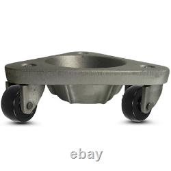 Cast Iron Tri-Wheel Dolly HQ2127 375-lb Capacity 2 Hard Rubber Wheels USA