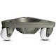 Cast Iron Tri-wheel Dolly Hq2127 450-lb Capacity 2 White Nylon Wheels Usa