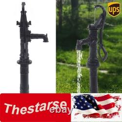 Cast Iron Water Well Hand Pump 26 feet Black Rustic Garden Farmhouse Antique
