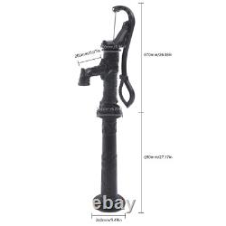 Cast Iron Water Well Hand Pump 26 feet Black Rustic Garden Farmhouse Antique