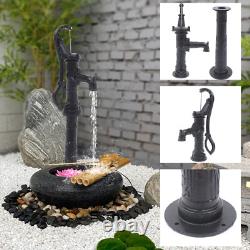 Cast Iron Water Well Hand Pump 26 feet Black Rustic Garden Farmhouse Antique
