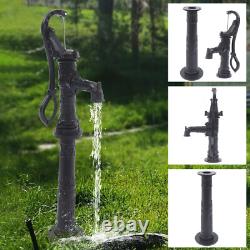Cast Iron Water Well Hand Pump 26 feet Black Rustic Garden Farmhouse Antique