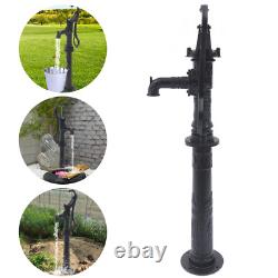 Cast Iron Water Well Hand Pump 26 feet Black Rustic Garden Farmhouse Antique