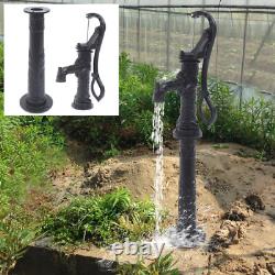 Cast Iron Water Well Hand Pump 26 feet Black Rustic Garden Farmhouse Antique