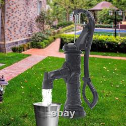 Cast Iron Water Well Hand Pump 26 feet Black Rustic Garden Farmhouse Antique