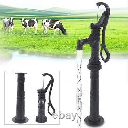 Cast Iron Water Well Hand Pump 26 feet Black Rustic Garden Farmhouse Antique