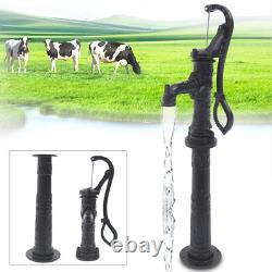 Cast Iron Water Well Hand Pump 26 feet Black Rustic Garden Farmhouse Antique
