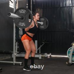 Cast Iron Weight Plates 45lb Pair Strength Training 2Inch Rust Resistant New