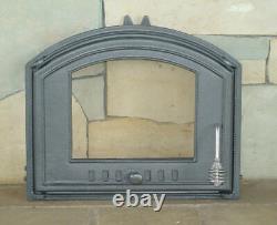 Cast Iron pizza oven door with glass bread oven doors 485x410mm