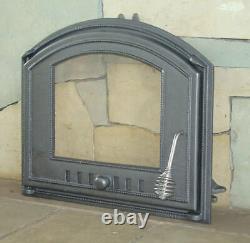 Cast Iron pizza oven door with glass bread oven doors 485x410mm