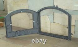 Cast Iron pizza oven door with glass bread oven doors 485x410mm